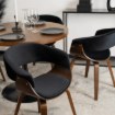 Mebel Elite Стілець Gary з велюру, чорний/горіх, ME.GARY/CZ/O/V/DG/K - Home Club, Зображення 5