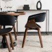 Mebel Elite Стілець Gary з велюру, чорний/горіх, ME.GARY/CZ/O/V/DG/K - Home Club, Зображення 6