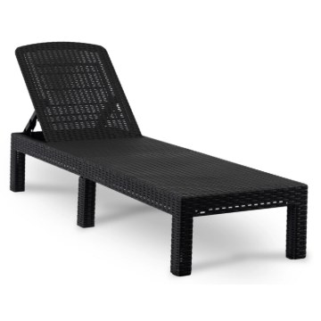 Mebel Elite Садовий крісло Arizona, чорне, з техноротанга, ME.ARIZONA/CZ/RT/OGR/LEZ - Home Club