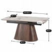 Mebel Elite Стол Lizbona, керамический, раскладной, 160–200 см, белый мрамор/орех, ME.LIZBONA/BM/O/CER/S160-200 - Home Club, изображение 7