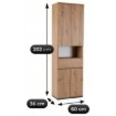 Mebel Elite Шкафчик-столбик Modena 60 см, дуб Artisan, W.MODENA/120/DA/SL - Home Club, изображение 6