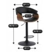 Mebel Elite Вращающийся барный стул Nevada из экокожи, ME.NEVADA/CZ/O/DG/E/H - Home Club, изображение 7