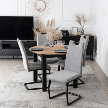 Mebel Elite Стілець Lopez Сірий/Чорний, ME.LOPEZ/P/CZ/T/K - Home Club