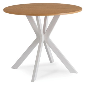 Mebel Elite Стіл Lauren 90 см, дуб/білий, ME.LAUREN/D/B/S90 - Home Club