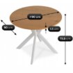 Mebel Elite Стіл Lauren 90 см, дуб/білий, ME.LAUREN/D/B/S90 - Home Club, Зображення 7