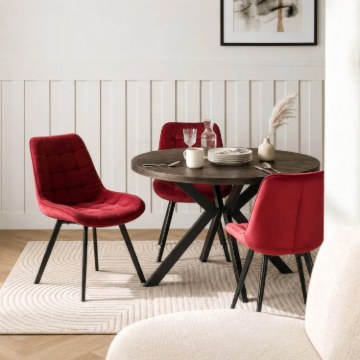 Mebel Elite Стул Rick бордового цвета из велюра, ME.RICK/BOR/V/K - Home Club