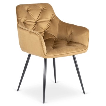 Mebel Elite Стул Modesto, горчичного цвета, велюровый, ME.MODESTO/BR/CZ/V/K - Home Club