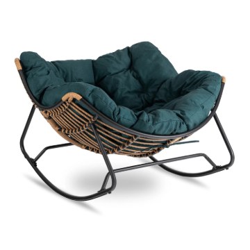 Mebel Elite Кресло-качалка Elton, зелёного цвета, ME.ELTON/Z/T/FW - Home Club