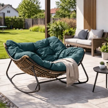 Mebel Elite Кресло-качалка Elton, зелёного цвета, ME.ELTON/Z/T/FW - Home Club