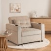 Mebel Elite Раскладной кресло Solor, бежевый, из вельвета, ME.SOLOR/BZ/CZ/SZTR/FW - Home Club, изображение 2