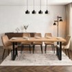 Mebel Elite Раздвижной стол Edwin 160–260 см, дуб золотистый/чёрный, ME.EDWIN/DZ/S - Home Club, изображение 3