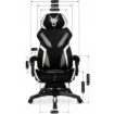 Mebel Elite Ігрове обертове крісло Maximo, чорно-біле, ME.MAXIMO/CZ/B/T/FO - Home Club, Зображення 6