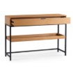 Mebel Elite Консоль для прихожей Ruby 100 см с полкой, дуб/чёрный, ME.RUBY/D/CZ/B - Home Club, изображение 3