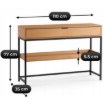 Mebel Elite Консоль для прихожей Ruby 100 см с полкой, дуб/чёрный, ME.RUBY/D/CZ/B - Home Club, изображение 7