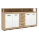 Mebel Elite Комод Blago 190 см, дуб Artisan/білий, W.LUNA/DA/B/KOM4D4S - Home Club