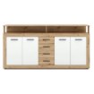 Mebel Elite Комод Blago 190 см, дуб Artisan/белый, W.LUNA/DA/B/KOM4D4S - Home Club, изображение 4