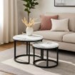 Mebel Elite Набор столиков Dafne «Белый мрамор», ME.DAFNE/BM/CZ/L - Home Club, изображение 2