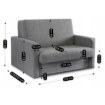 Mebel Elite Двухместное кресло-кровать Milan 2, серого цвета, PPHUE.MAJA2/POLARIS19/FW - Home Club, изображение 12