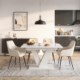 Mebel Elite Стол Clark, раскладной, 120–160 см, белый глянцевый, PM.DUBAJ/B/PL/S - Home Club