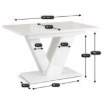 Mebel Elite Стіл Clark, розкладний, 120–160 см, білий глянцевий, PM.DUBAJ/B/PL/S - Home Club, Зображення 9