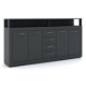 Mebel Elite Комод Blago 190 см, антрацит, W.LUNA/ANT/KOM4D4S - Home Club