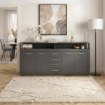 Mebel Elite Комод Blago 190 см, антрацит, W.LUNA/ANT/KOM4D4S - Home Club, изображение 2