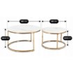 Mebel Elite Набор керамических столиков Milano «Белый мрамор/Золотой», ME.MILANO/BM/ZL/L - Home Club, изображение 6