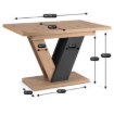 Mebel Elite Стіл Clark, розкладний, 120–160 см, дуб Artisan/чорний, PM.DUBAJ/A/CZ/S - Home Club, Зображення 9
