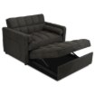 Mebel Elite Раскладной кресло Corra для сна, чёрный, ME.CORRA/CZ/T/SOF - Home Club, изображение 7