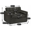 Mebel Elite Раскладной кресло Corra для сна, чёрный, ME.CORRA/CZ/T/SOF - Home Club, изображение 14