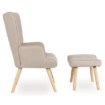 Mebel Elite Кресло Lozano 2 с подставкой для ног, бежевое, ME.LOZANO2/BZ/DK/T/FW - Home Club, изображение 3
