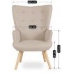 Mebel Elite Кресло Lozano 2 с подставкой для ног, бежевое, ME.LOZANO2/BZ/DK/T/FW - Home Club, изображение 9