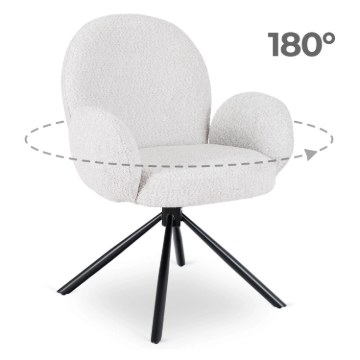Mebel Elite Вращающееся кресло Musso, серое, с букле, ME.MUSSO/P/CZ/TB/K - Home Club