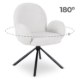 Mebel Elite Обертове крісло Musso, сіре, з тканини «букле», ME.MUSSO/P/CZ/TB/K - Home Club