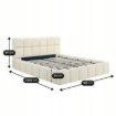Mebel Elite Ліжко 160x200 Murcja з ящиком для речей, кремове велюрове, ME.MURCJA/160/KR/V/LOZZPOJ - Home Club, Зображення 4