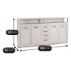 Mebel Elite Комод Blago 190 см, цвет «Кашмир», W.LUNA/KASZ/KOM4D4S - Home Club, изображение 8