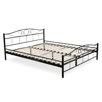 Mebel Elite Металеве ліжко Griffin 160x200, чорне, ME.GRIFFIN/160/CZ/LOZ - Home Club