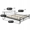 Mebel Elite Металеве ліжко Griffin 160x200, чорне, ME.GRIFFIN/160/CZ/LOZ - Home Club, Зображення 4