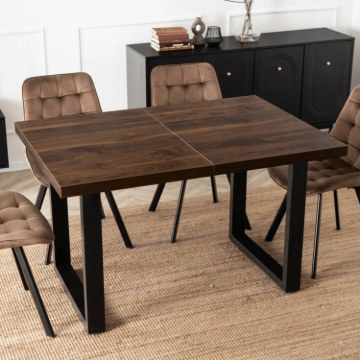 Mebel Elite Стіл Tomas, розкладний, 130–230 см, горіх/чорний, ME.TOMAS/O/S - Home Club