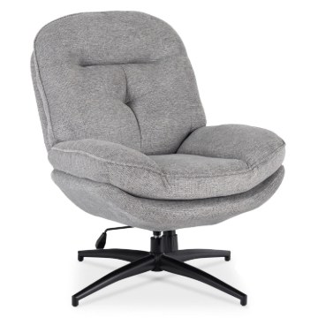 Mebel Elite Вращающееся кресло для отдыха Mesa, серого цвета, ME.MESA/P/CZ/T/FW - Home Club