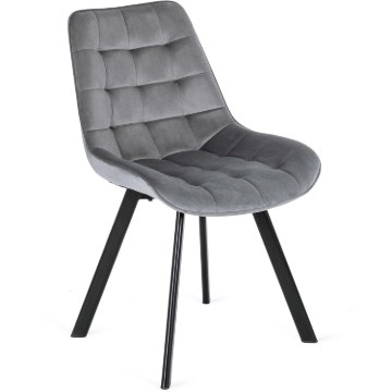 Mebel Elite Стул Rick, серый велюр, ME.RICK/P/V/K - Home Club