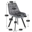 Mebel Elite Стілець Rick сірий велюровий, ME.RICK/P/V/K - Home Club, Зображення 6