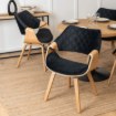 Mebel Elite Стілець Luise з велюру, чорний, з гнутої фанери, ME.LUISE/CZ/DZ/V/DG/K - Home Club, Зображення 4