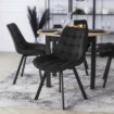 Mebel Elite Стілець Rick, чорний, велюровий, ME.RICK/CZ/V/K - Home Club, Зображення 2