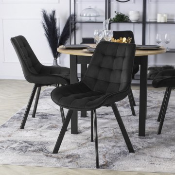 Mebel Elite Стул Rick, черный, велюровый, ME.RICK/CZ/V/K - Home Club