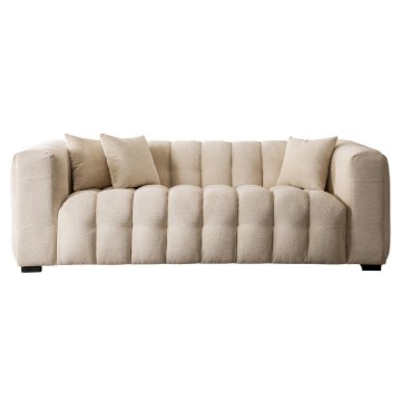 Mebel Elite Диван Moderno 3S, трёхместный, кремового цвета, ME.MODERNO3S/KR/TB/SOF - Home Club