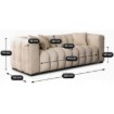 Mebel Elite Диван Moderno 3S, трёхместный, кремового цвета, ME.MODERNO3S/KR/TB/SOF - Home Club, изображение 8