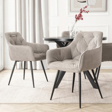 Mebel Elite Стул Modesto, серый, ME.MODESTO/P/CZ/T/K - Home Club