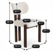 Mebel Elite Стул Grenada, орех/кремовый букле, ME.GRENADA/KR/O/TB/K - Home Club, изображение 6