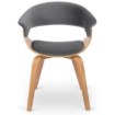 Mebel Elite Стілець Gary, велюровий, сірий/золотий дуб, ME.GARY/P/DZ/V/DG/K - Home Club, Зображення 3